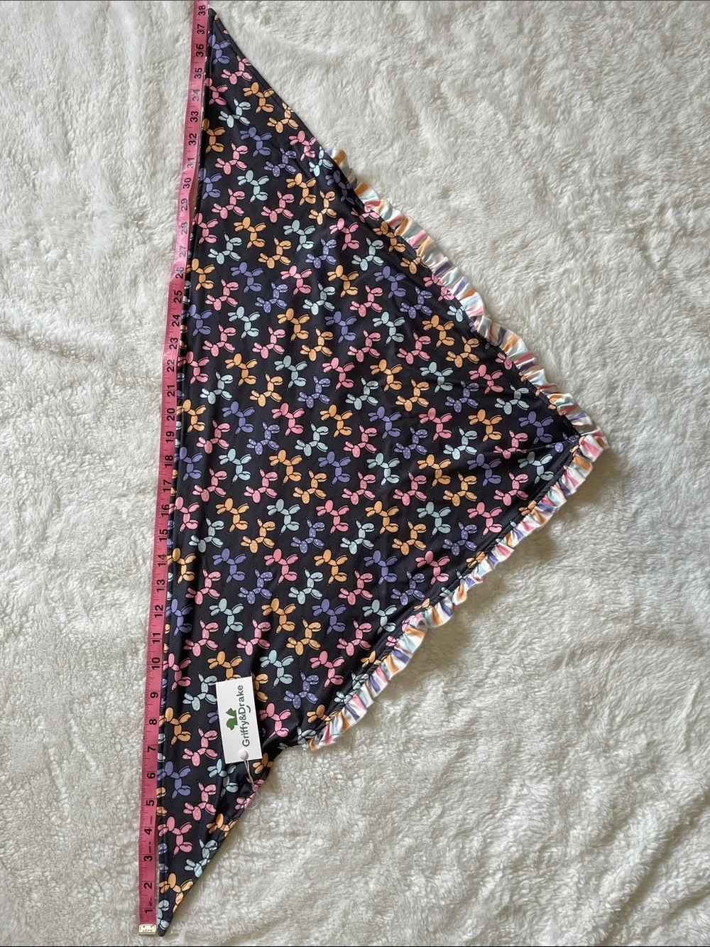 Boutique Dog Bandana with Colorful Balloon Dog Print